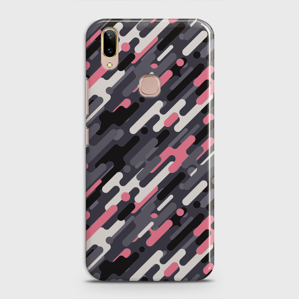 Vivo V9 / V9 Youth Cover - Camo Series 3 - Pink & Grey Design - Matte Finish - Snap On Hard Case with LifeTime Colors Guarantee