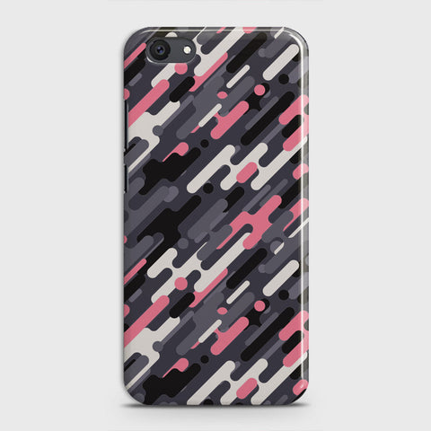 Vivo Y81i Cover - Camo Series 3 - Pink & Grey Design - Matte Finish - Snap On Hard Case with LifeTime Colors Guarantee