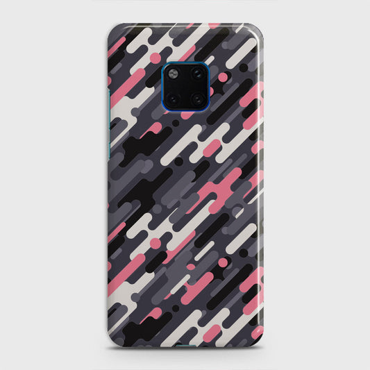 Huawei Mate 20 Pro Cover - Camo Series 3 - Pink & Grey Design - Matte Finish - Snap On Hard Case with LifeTime Colors Guarantee