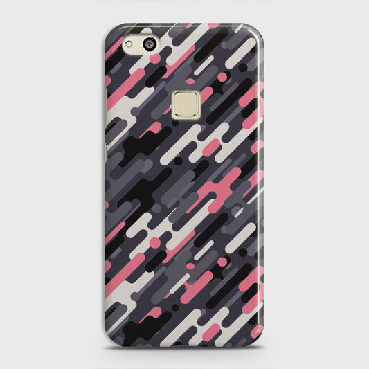Huawei P10 Lite Cover - Camo Series 3 - Pink & Grey Design - Matte Finish - Snap On Hard Case with LifeTime Colors Guarantee
