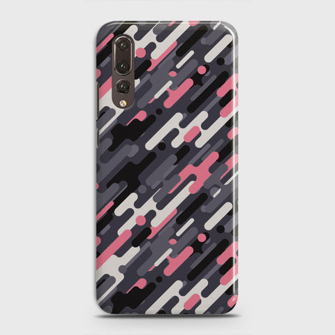 Huawei P20 Pro Cover - Camo Series 3 - Pink & Grey Design - Matte Finish - Snap On Hard Case with LifeTime Colors Guarantee