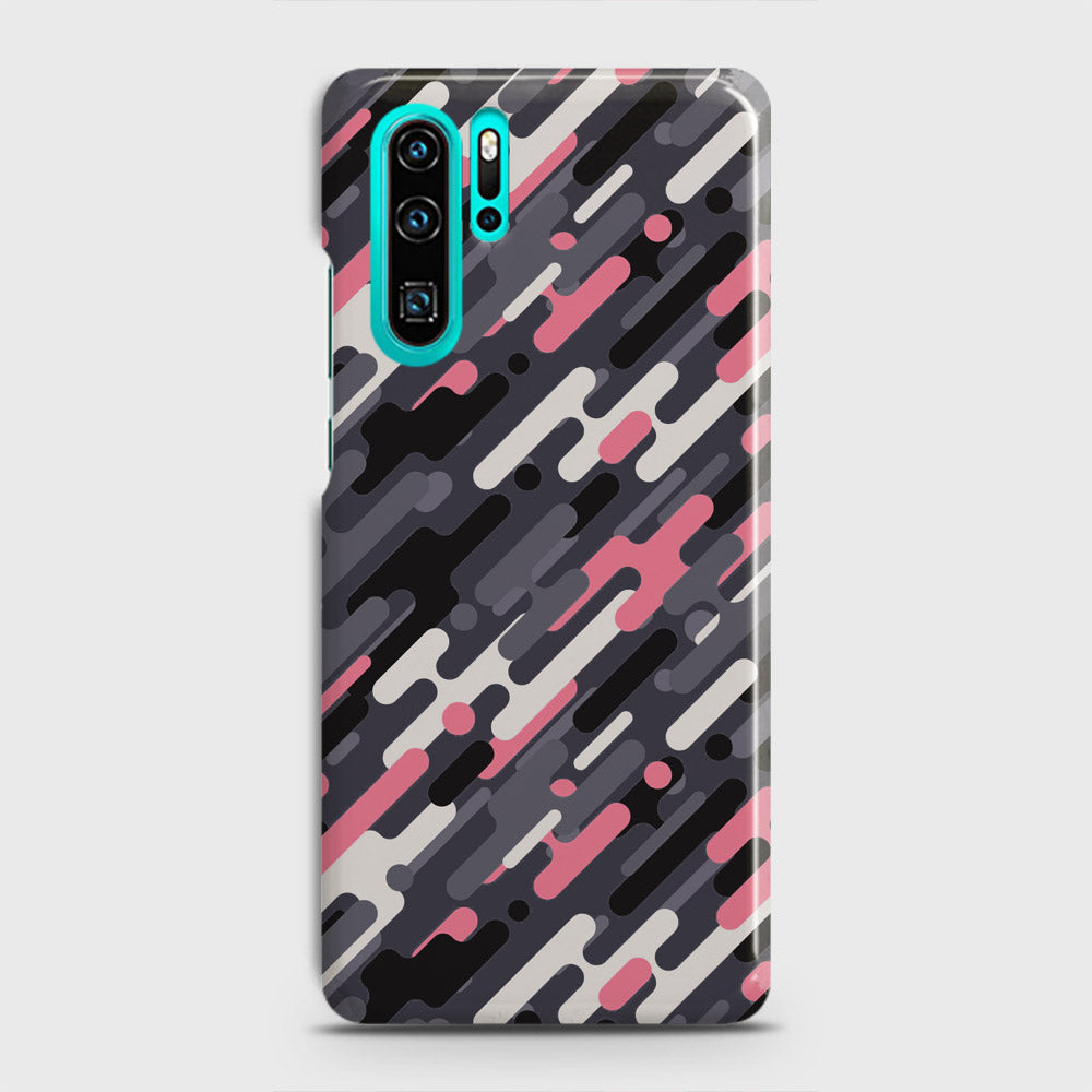 Huawei P30 Pro Cover - Camo Series 3 - Pink & Grey Design - Matte Finish - Snap On Hard Case with LifeTime Colors Guarantee