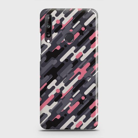 Huawei Y7p  Cover - Camo Series 3 - Pink & Grey Design - Matte Finish - Snap On Hard Case with LifeTime Colors Guarantee