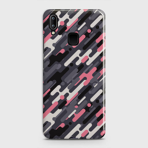 Vivo Y95 Cover - Camo Series 3 - Pink & Grey Design - Matte Finish - Snap On Hard Case with LifeTime Colors Guarantee