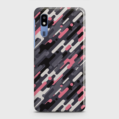 Samsung Galaxy A2 Core Cover - Camo Series 3 - Pink & Grey Design - Matte Finish - Snap On Hard Case with LifeTime Colors Guarantee
