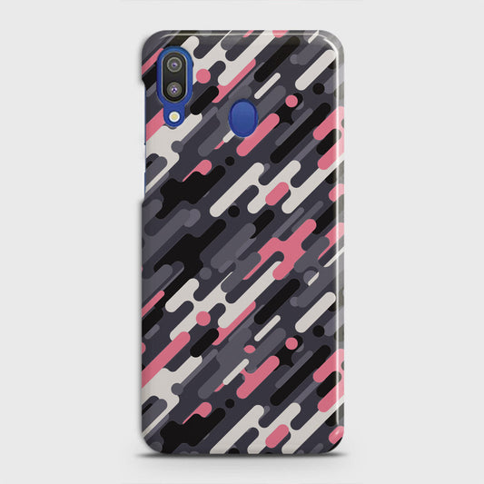 Samsung Galaxy M20 Cover - Camo Series 3 - Pink & Grey Design - Matte Finish - Snap On Hard Case with LifeTime Colors Guarantee