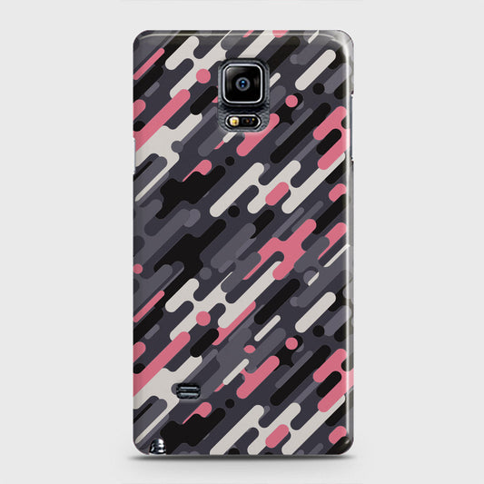 Samsung Galaxy Note 4 Cover - Camo Series 3 - Pink & Grey Design - Matte Finish - Snap On Hard Case with LifeTime Colors Guarantee