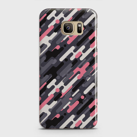 Samsung Galaxy S7 Cover - Camo Series 3 - Pink & Grey Design - Matte Finish - Snap On Hard Case with LifeTime Colors Guarantee