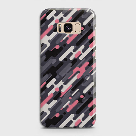 Samsung Galaxy S8 Cover - Camo Series 3 - Pink & Grey Design - Matte Finish - Snap On Hard Case with LifeTime Colors Guarantee