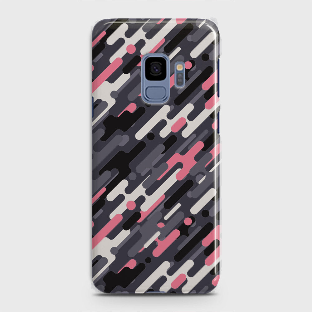 Samsung Galaxy S9 Cover - Camo Series 3 - Pink & Grey Design - Matte Finish - Snap On Hard Case with LifeTime Colors Guarantee
