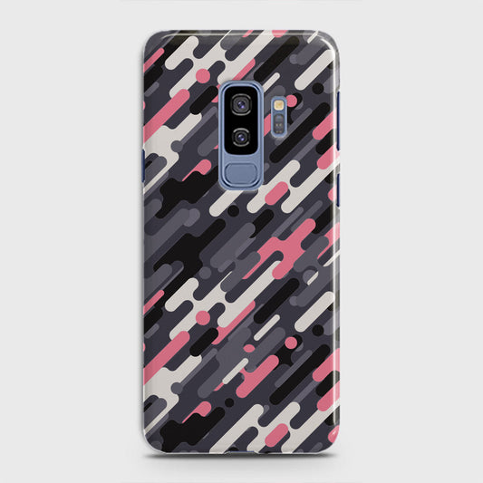 Samsung Galaxy S9 Plus Cover - Camo Series 3 - Pink & Grey Design - Matte Finish - Snap On Hard Case with LifeTime Colors Guarantee