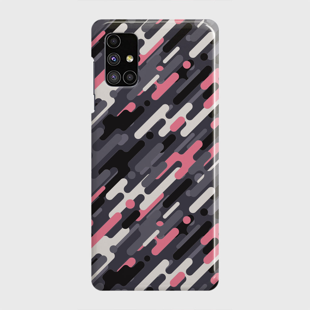 Samsung Galaxy M51 Cover - Camo Series 3 - Pink & Grey Design - Matte Finish - Snap On Hard Case with LifeTime Colors Guarantee