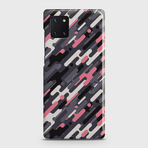 Samsung Galaxy Note 10 Lite Cover - Camo Series 3 - Pink & Grey Design - Matte Finish - Snap On Hard Case with LifeTime Colors Guarantee