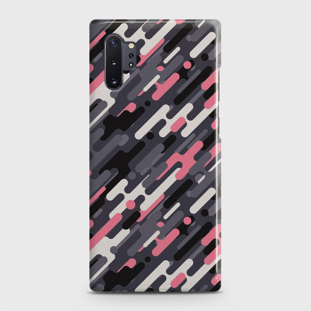 Samsung Galaxy Note 10 Plus Cover - Camo Series 3 - Pink & Grey Design - Matte Finish - Snap On Hard Case with LifeTime Colors Guarantee