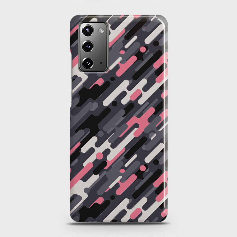 Samsung Galaxy Note 20 Cover - Camo Series 3 - Pink & Grey Design - Matte Finish - Snap On Hard Case with LifeTime Colors Guarantee