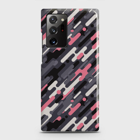 Samsung Galaxy Note 20 Ultra Cover - Camo Series 3 - Pink & Grey Design - Matte Finish - Snap On Hard Case with LifeTime Colors Guarantee