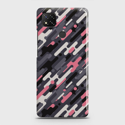 Xiaomi Redmi 9C Cover - Camo Series 3 - Pink & Grey Design - Matte Finish - Snap On Hard Case with LifeTime Colors Guarantee