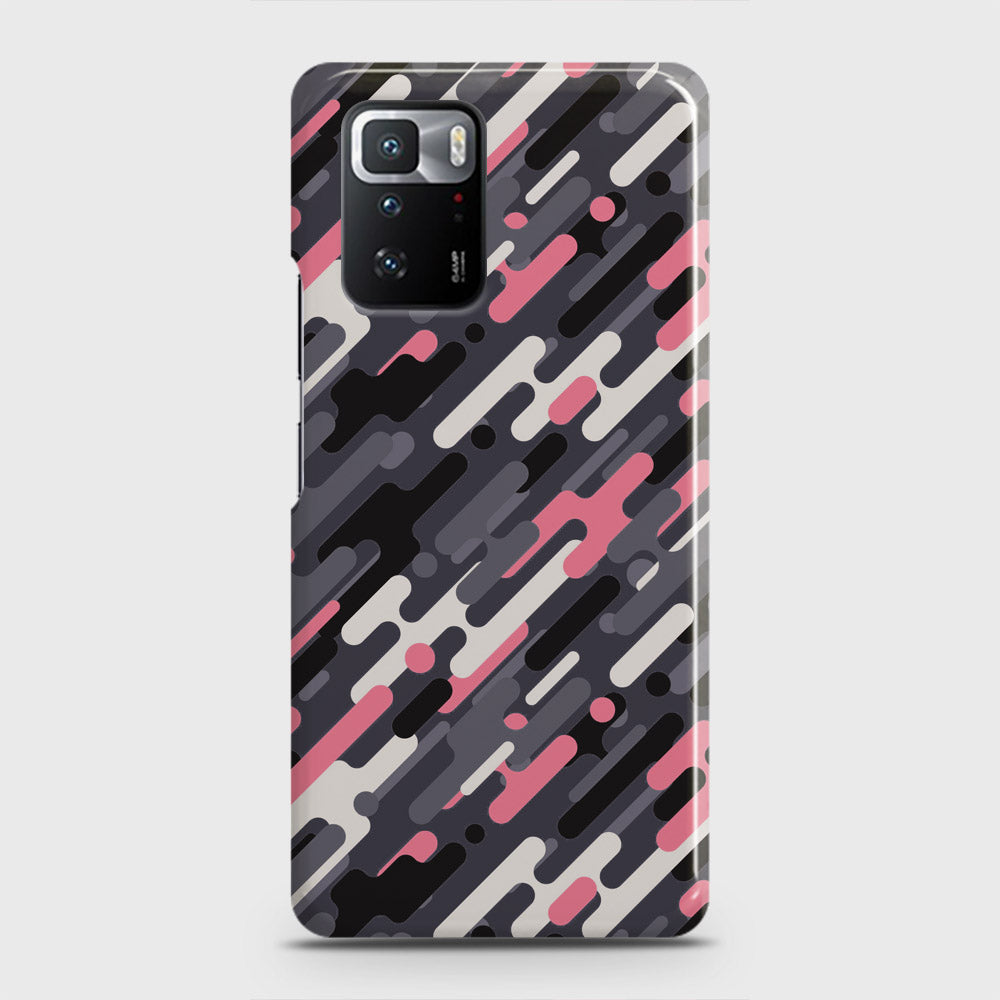 Xiaomi Poco X3 GT Cover - Camo Series 3 - Pink & Grey Design - Matte Finish - Snap On Hard Case with LifeTime Colors Guarantee