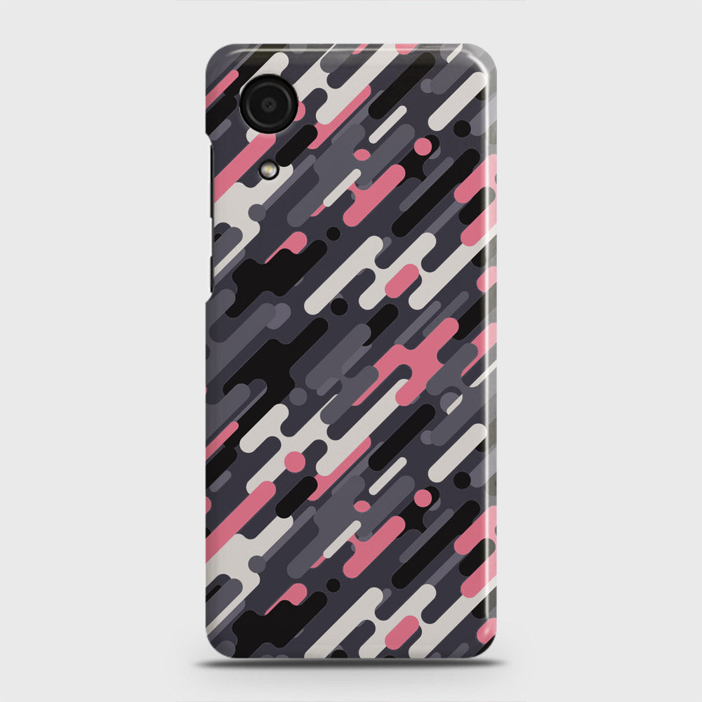 Samsung Galaxy A03 Core Cover - Camo Series 3 - Pink & Grey Design - Matte Finish - Snap On Hard Case with LifeTime Colors Guarantee
