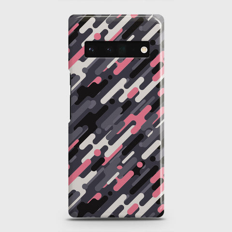 Google Pixel 6 Pro Cover - Camo Series 3 - Pink & Grey Design - Matte Finish - Snap On Hard Case with LifeTime Colors Guarantee