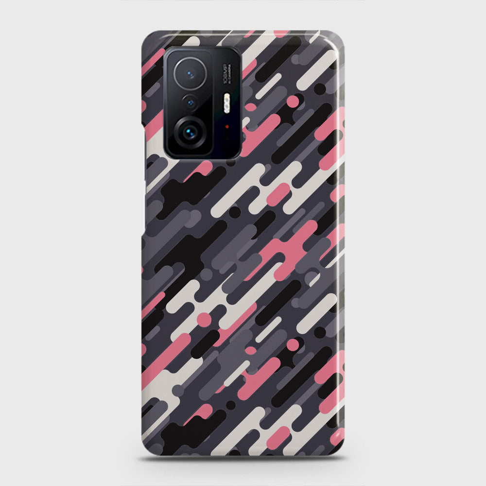Xiaomi 11T Cover - Camo Series 3 - Pink & Grey Design - Matte Finish - Snap On Hard Case with LifeTime Colors Guarantee