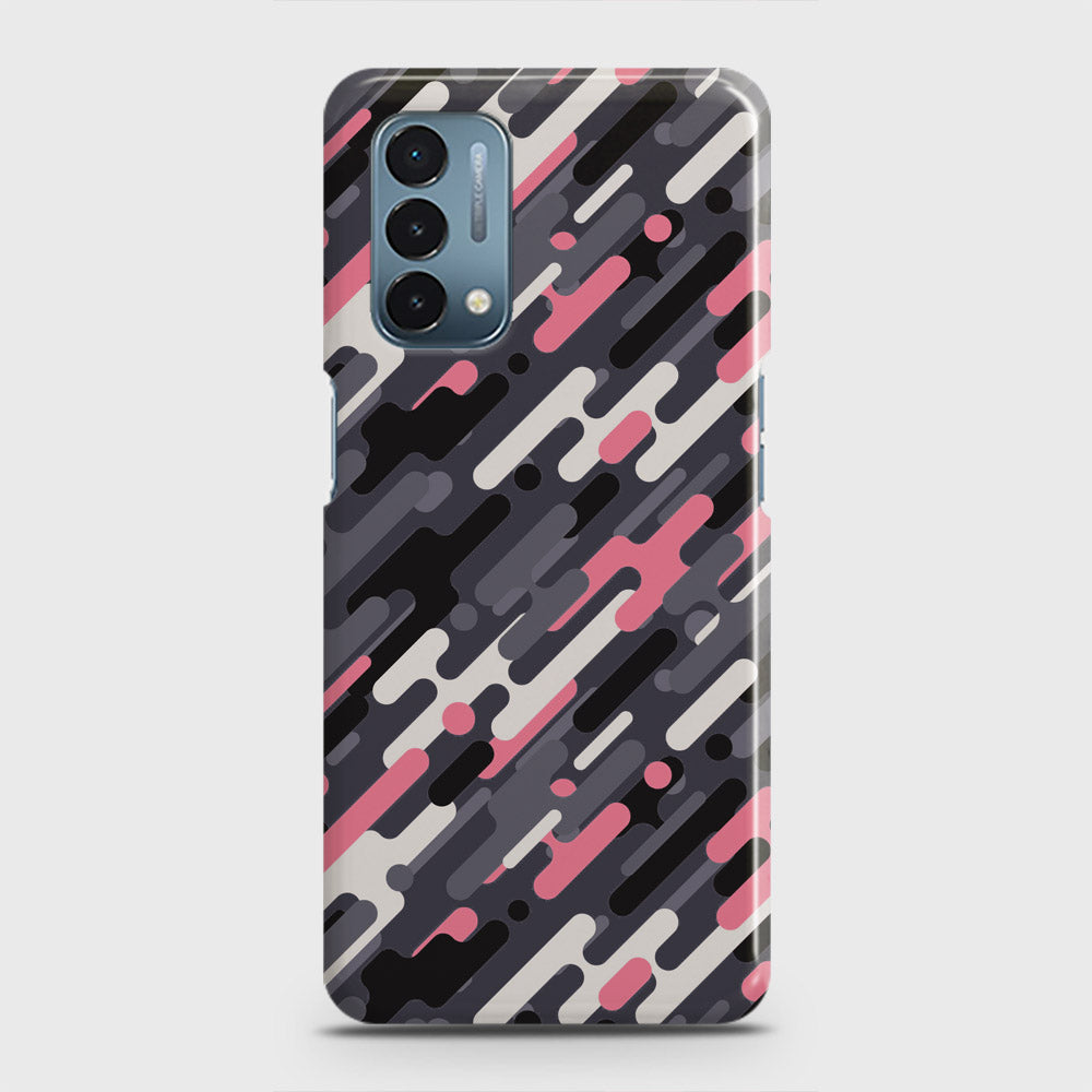 OnePlus Nord N200 5G Cover - Camo Series 3 - Pink & Grey Design - Matte Finish - Snap On Hard Case with LifeTime Colors Guarantee