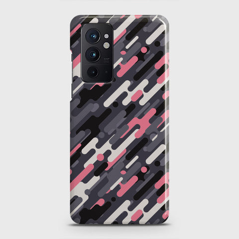 OnePlus 9RT 5G Cover - Camo Series 3 - Pink & Grey Design - Matte Finish - Snap On Hard Case with LifeTime Colors Guarantee