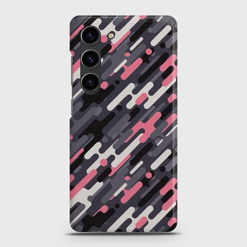 Samsung Galaxy S23 Plus Cover - Camo Series 3 - Pink & Grey Design - Matte Finish - Snap On Hard Case with LifeTime Colors Guarantee