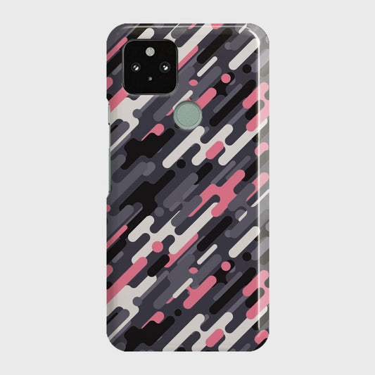 Google Pixel 5 XL Cover - Camo Series 3 - Pink & Grey Design - Matte Finish - Snap On Hard Case with LifeTime Colors Guarantee