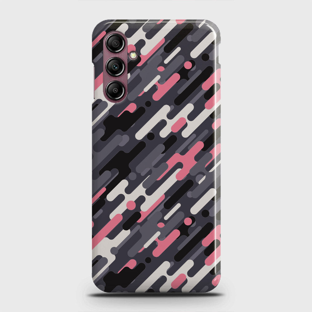 Samsung Galaxy A14 4G Cover - Camo Series 3 - Pink & Grey Design - Matte Finish - Snap On Hard Case with LifeTime Colors Guarantee