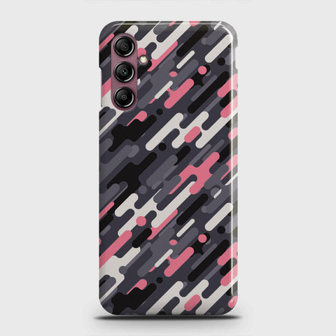 Samsung Galaxy A14 4G Cover - Camo Series 3 - Pink & Grey Design - Matte Finish - Snap On Hard Case with LifeTime Colors Guarantee