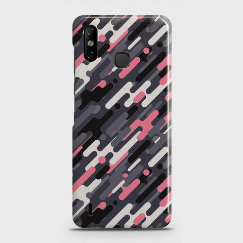 Infinix Smart 4 Cover - Camo Series 3 - Pink & Grey Design - Matte Finish - Snap On Hard Case with LifeTime Colors Guarantee