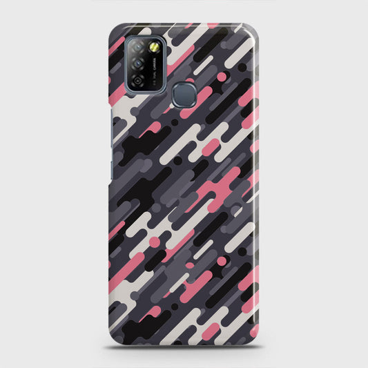 Infinix Smart 5 Cover - Camo Series 3 - Pink & Grey Design - Matte Finish - Snap On Hard Case with LifeTime Colors Guarantee
