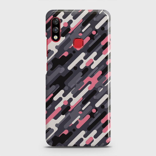 Infinix Hot 7 Pro Cover - Camo Series 3 - Pink & Grey Design - Matte Finish - Snap On Hard Case with LifeTime Colors Guarantee