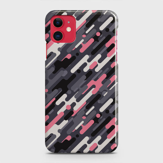 iPhone 11 Cover - Camo Series 3 - Pink & Grey Design - Matte Finish - Snap On Hard Case with LifeTime Colors Guarantee