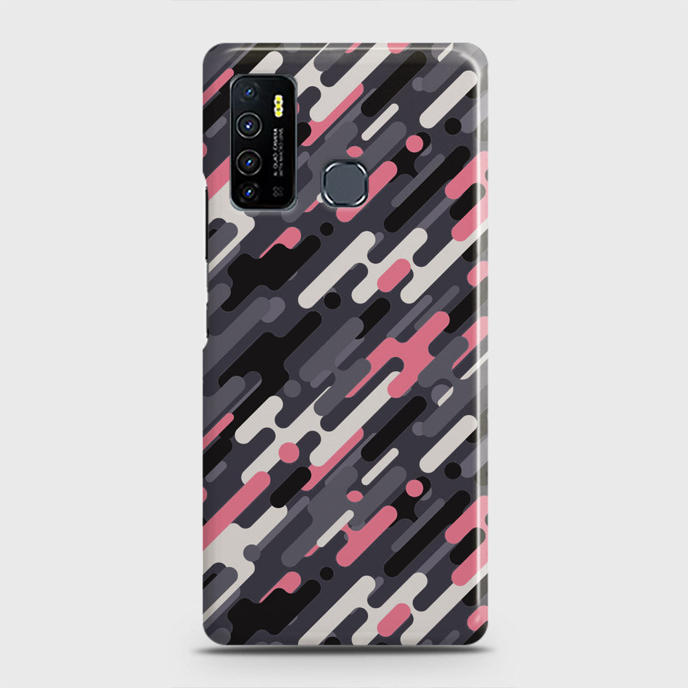 Infinix Hot 9 Cover - Camo Series 3 - Pink & Grey Design - Matte Finish - Snap On Hard Case with LifeTime Colors Guarantee