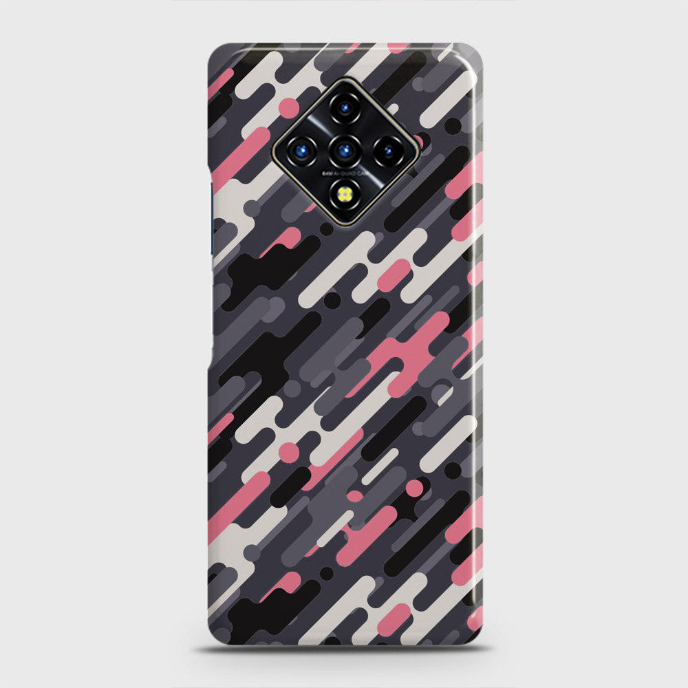 Infinix Zero 8 Cover - Camo Series 3 - Pink & Grey Design - Matte Finish - Snap On Hard Case with LifeTime Colors Guarantee