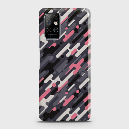 Infinix Note 8 Cover - Camo Series 3 - Pink & Grey Design - Matte Finish - Snap On Hard Case with LifeTime Colors Guarantee