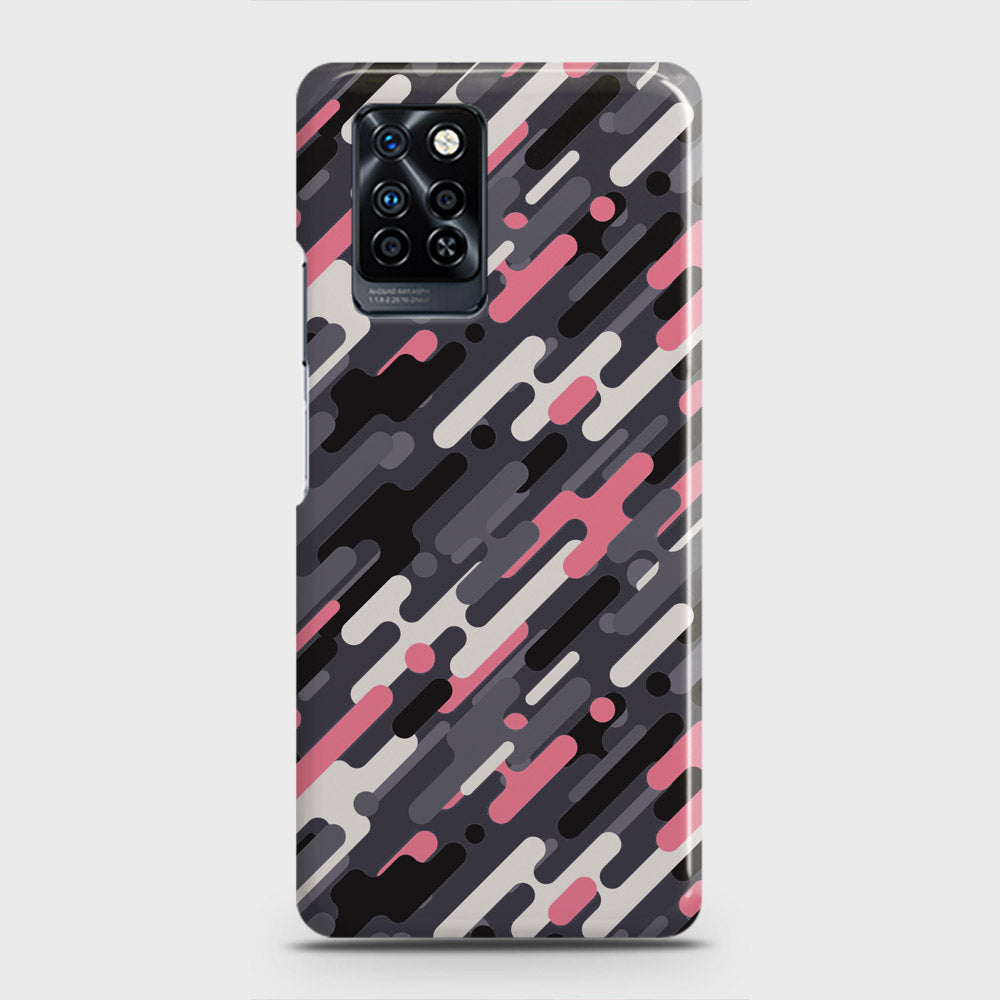 Infinix Note 10 Pro Cover - Camo Series 3 - Pink & Grey Design - Matte Finish - Snap On Hard Case with LifeTime Colors Guarantee