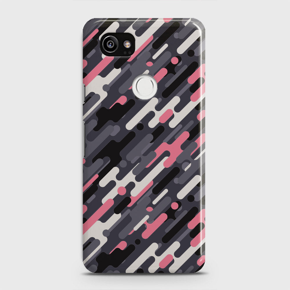 Google Pixel 2 XL Cover - Camo Series 3 - Pink & Grey Design - Matte Finish - Snap On Hard Case with LifeTime Colors Guarantee