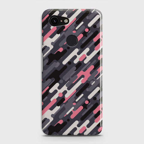 Google Pixel 3 XL Cover - Camo Series 3 - Pink & Grey Design - Matte Finish - Snap On Hard Case with LifeTime Colors Guarantee