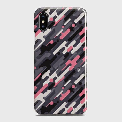 iPhone X Cover - Camo Series 3 - Pink & Grey Design - Matte Finish - Snap On Hard Case with LifeTime Colors Guarantee