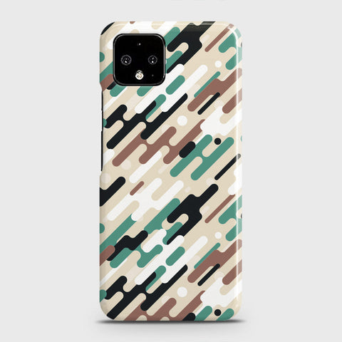 Google Pixel 4 Cover - Camo Series 3 - Black & Brown Design - Matte Finish - Snap On Hard Case with LifeTime Colors Guarantee