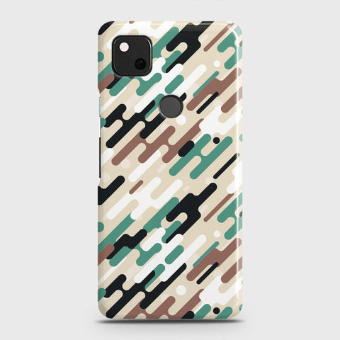 Google Pixel 4a Cover - Camo Series 3 - Black & Brown Design - Matte Finish - Snap On Hard Case with LifeTime Colors Guarantee