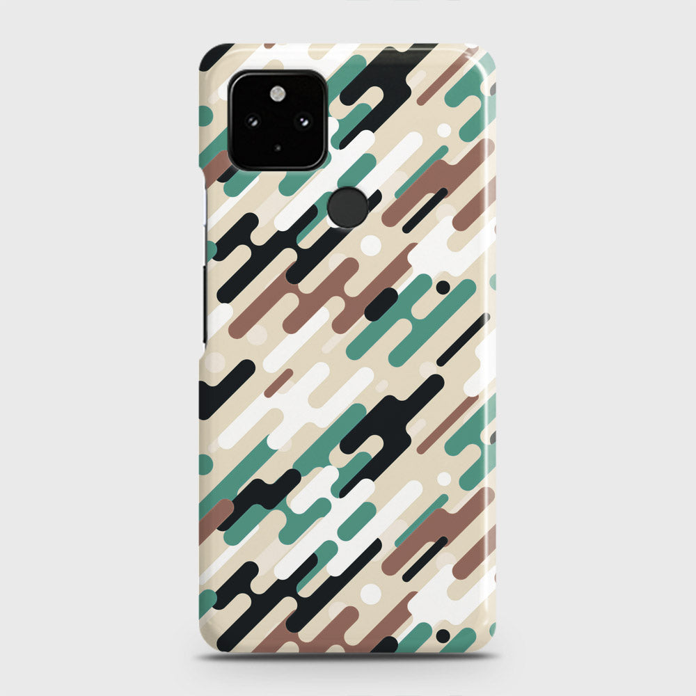 Google Pixel 5 Cover - Camo Series 3 - Black & Brown Design - Matte Finish - Snap On Hard Case with LifeTime Colors Guarantee