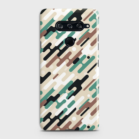 LG V40 ThinQ Cover - Camo Series 3 - Black & Brown Design - Matte Finish - Snap On Hard Case with LifeTime Colors Guarantee
