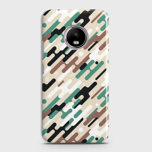 Motorola E4 Cover - Camo Series 3 - Black & Brown Design - Matte Finish - Snap On Hard Case with LifeTime Colors Guarantee