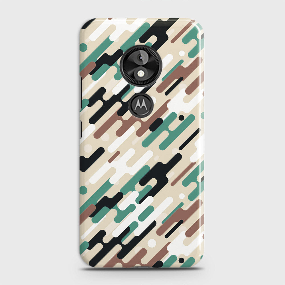 Motorola Moto E5 / G6 Play Cover - Camo Series 3 - Black & Brown Design - Matte Finish - Snap On Hard Case with LifeTime Colors Guarantee