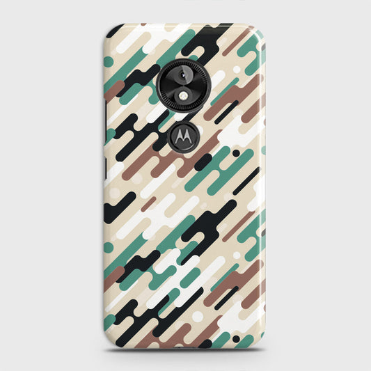 Motorola Moto E5 / G6 Play Cover - Camo Series 3 - Black & Brown Design - Matte Finish - Snap On Hard Case with LifeTime Colors Guarantee
