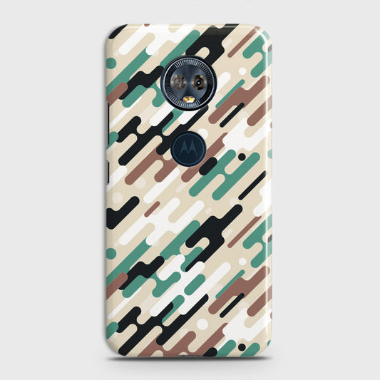 Motorola E5 Plus Cover - Camo Series 3 - Black & Brown Design - Matte Finish - Snap On Hard Case with LifeTime Colors Guarantee